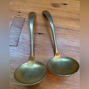 Vintage Gold tone compote/sugar/jam spoons